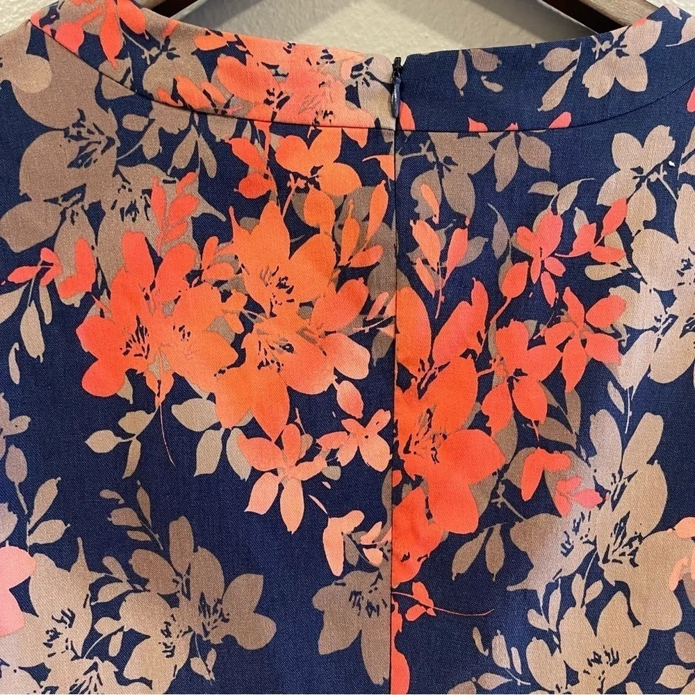 Apricot Navy Floral Ruched Sheath Bodycon Dress size 12 - Picture 6 of 11